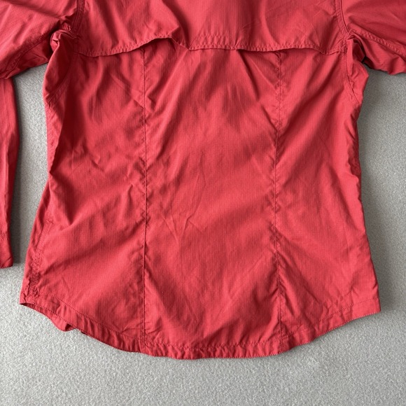 Columbia Omni Dry GRT Women's S Red Long Sleeve Button Down Shirt Outdoor Hiking - Picture 14 of 16